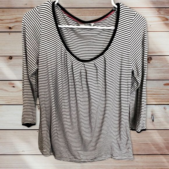Boden Striped 3/4 Sleeve Size 8 - Picture 1 of 7